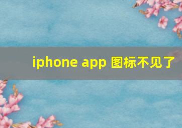 iphone app 图标不见了